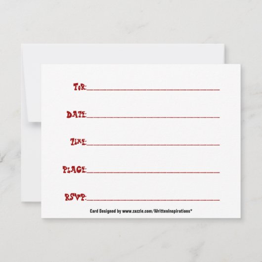 Party "Puppy Paw Print" Einladung (Rückseite)