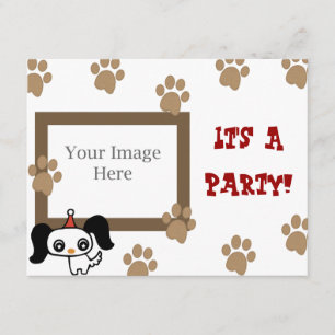 Party "Puppy Paw Print" Einladung