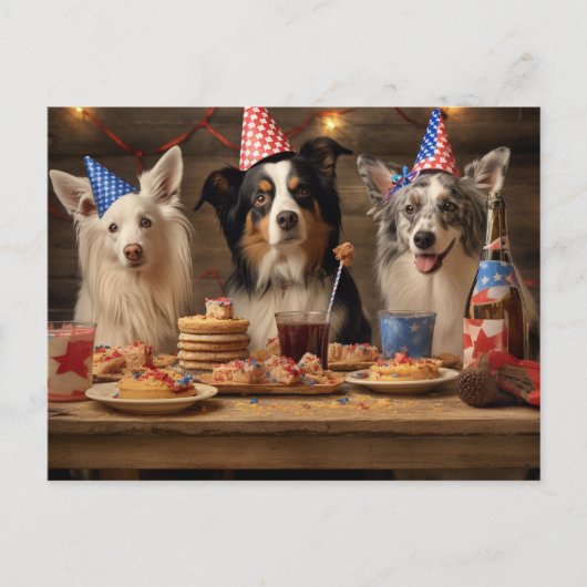 Party Pups Postkarte (Vorderseite)