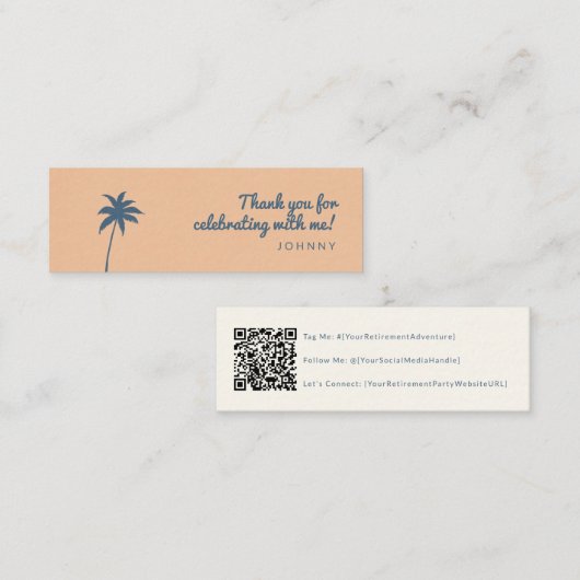 Party qr für soziale Medien Mini Visitenkarte (Vorne/Hinten)