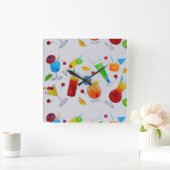 Party Quadratische Wanduhr (Zuhause)