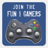 Party Quadratischer Aufkleber (Vorderseite)