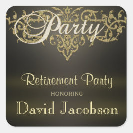 Party Quadratischer Aufkleber