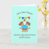 Party Quarantäne Geburtstagslustige Hundemaske Karte (Gelbe Blume)