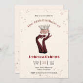 Party Queen Lady Fashionista Geburtstag Einladung (Vorne/Hinten)