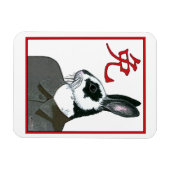 Party Rabbit Magnet (Horizontal)