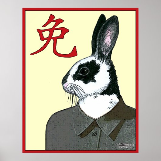 Party Rabbit Poster (Vorne)