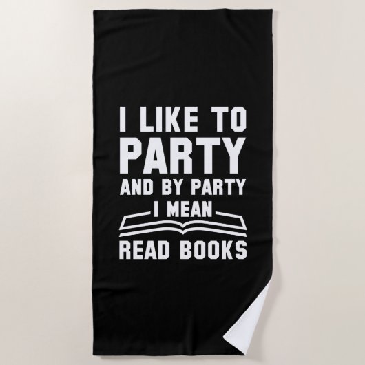 Party Read Books Strandtuch (Vorderseite)