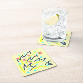 Party Rechteckiger Pappuntersetzer