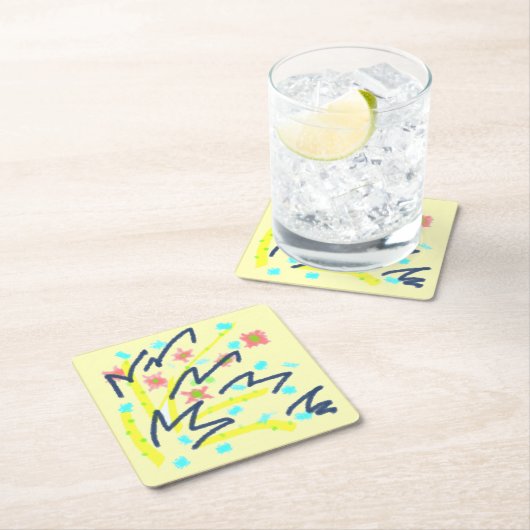 Party Rechteckiger Pappuntersetzer (Vor Ort)