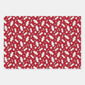 Party Red White Tampon Pad Muster Geschenkpapier Set (Vorderseite)