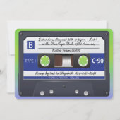 Party Retro 80er Kassettenband Einladung (Rückseite)