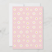 Party Retro Daisy Rainbow Birthday Einladung (Rückseite)