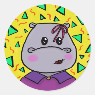 Party Rhino Runder Aufkleber