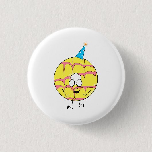 Party-Ring, lustiges Cookie-Thema Button (Vorderseite)