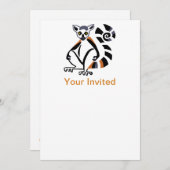 Party-Rings-LEMUR - Einladung (Vorne/Hinten)