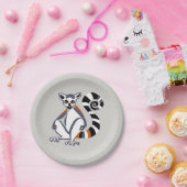 Party-Rings-LEMUR-gefährdetes Primat Pappteller (Party)