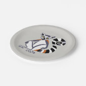 Party-Rings-LEMUR-gefährdetes Primat Pappteller (Schrägansicht)