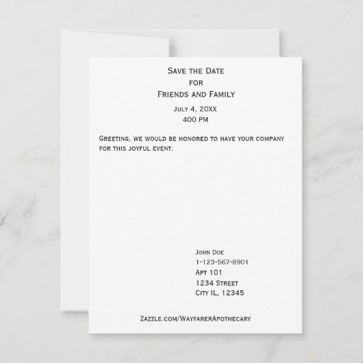 Party Rodelbahn Monogramm Foto Einladung (Rückseite)