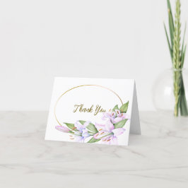 Party Rosa Lily Blume Golden Frame Schöne Dankeskarte