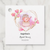 Party Rosa Tee Rose Gold Teapot Geschenkanhänger (Vorderseite)