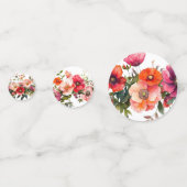 Party Rosa und Rot Konfetti (Vorderseiten)