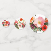 Party Rosa und Rot Konfetti (Rückseiten)