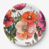 Party Rosa und Rot Pappteller (Vorderseite)