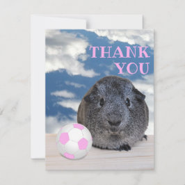 Party Rosa und Weiße Guinea Schweineball Dankeskarte