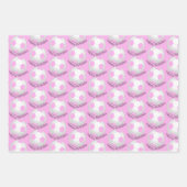 Party Rosa und Weiße Guinea Schweineball Geschenkpapier Set (Vorderseite)