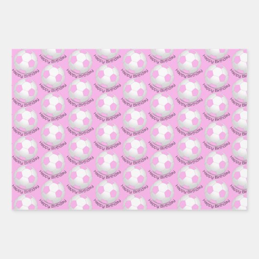 Party Rosa und Weiße Guinea Schweineball Geschenkpapier Set (Vorderseite)