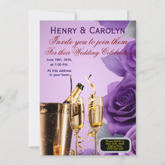 Party Rose Einladung