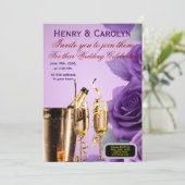 Party Rose Einladung (Stehend Vorderseite)