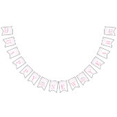 Party-Rosen-Rosachampagner des glücklichen neuen Wimpelkette (Alle)