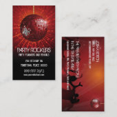 Party-roter Spiegel-Mietball Visitenkarte (Vorne/Hinten)