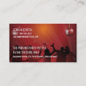 Party-roter Spiegel-Mietball Visitenkarte (Rückseite)