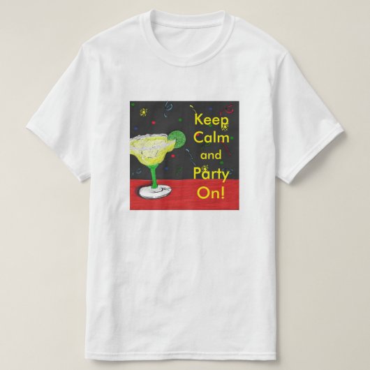 Party "Ruhe behalten" T-Shirt (Design vorne)