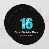 Party-runde Einladungen des blaues (Vorne/Hinten)