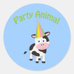 Party Runder Aufkleber