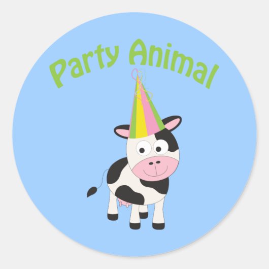 Party Runder Aufkleber (Vorderseite)