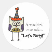 Party Runder Aufkleber (Vorderseite)