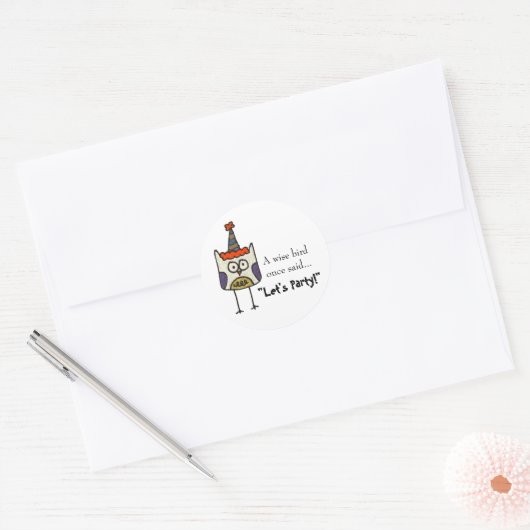 Party Runder Aufkleber (Umschlag)