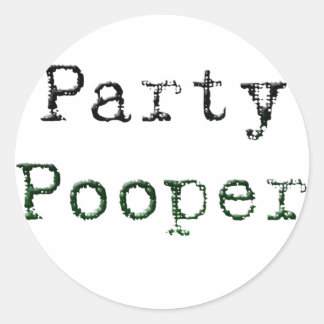 Party Runder Aufkleber