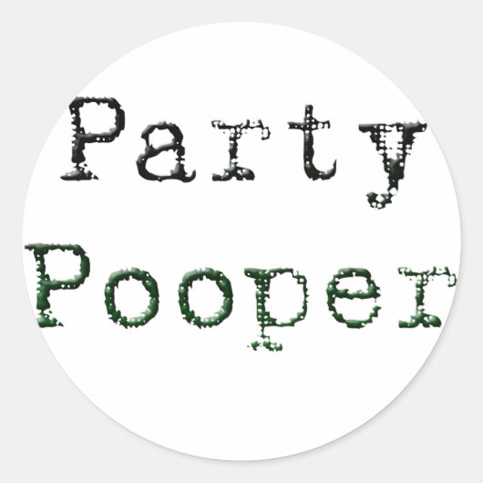 Party Runder Aufkleber (Vorderseite)