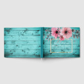 Party | Rustikal Wood Boho Floral Gästebuch (Voll)