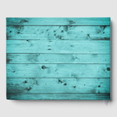 Party | Rustikal Wood Boho Floral Gästebuch (Rückseite)