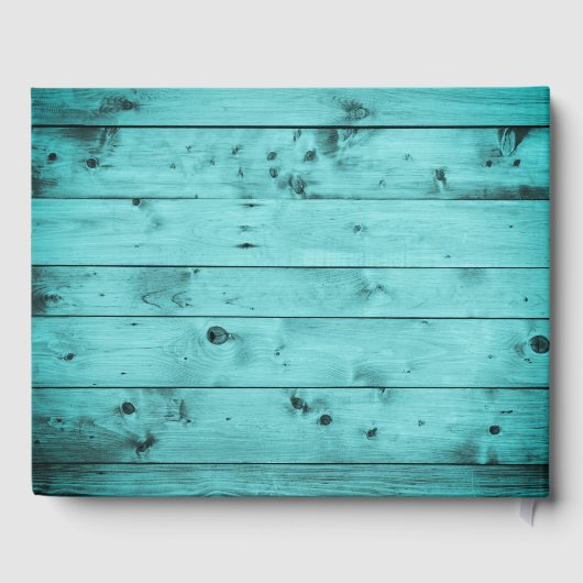 Party | Rustikal Wood Boho Floral Gästebuch (Rückseite)