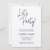 Party rustikale Hochzeitsempfehlung Einladung (Vorderseite)