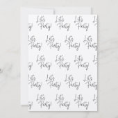 Party rustikale Hochzeitsempfehlung Einladung (Rückseite)