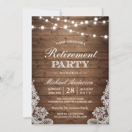 Party | Rustikale Holzreihenleuchten Einladung